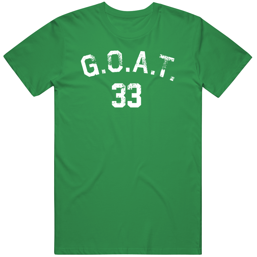 GOAT Greatest of all time Larry Bird Legend 33 Basketball Fan T