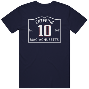 Entering Mac Achusetts Mac 10 Mac Jones New England Football Fan T Shirt