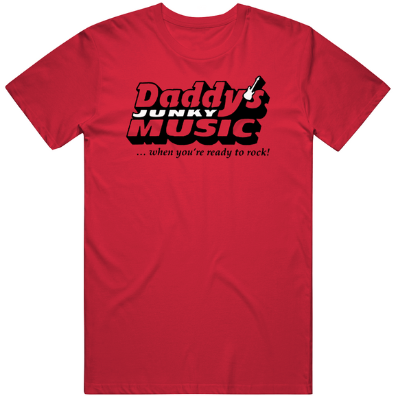 Daddy's Junky Music Retro Boston Music Store Fan T Shirt