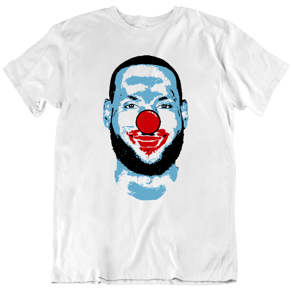 BeantownTshirts LeBron James Clown Comments Basketball Fan White T Shirt Premium / White / Large