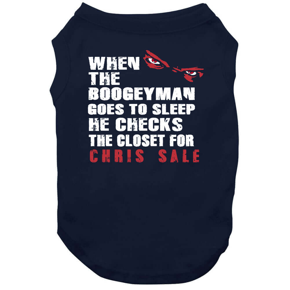 BeantownTshirts Chris Sale Boogeyman Boston Baseball Fan T Shirt Dog / Navy / 3 X-Large