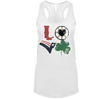 Boston Sports Teams Boston Love Hockey Basketball Football Baseball Fan T Shirt