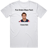 Drake Maye Fun Drake  Maye Fact Fan Great Gift Idea T Shirt