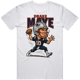 Classic Drake Maye Caricature Fan T Shirt