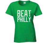 Beat Philly Boston Basketball Fan Distressed T Shirt
