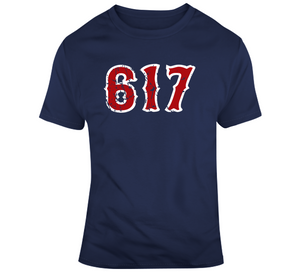 Boston Champs 617 Area Code Boston Baseball Fan T Shirt