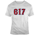 Boston Champs 617 Area Code Boston Baseball Fan Distressed T Shirt