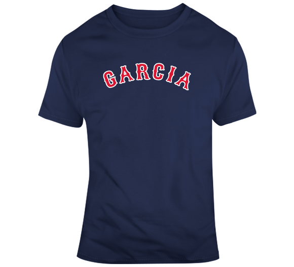 Boston Faithful Garcia Baseball Fan Navy T Shirt