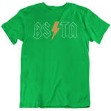 Boston BSTN Parody Basketball Fan Green  T Shirt