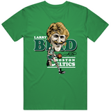 Larry Bird Larry Legend Caricature Retro Boston Basketball Fan v2 T Shirt