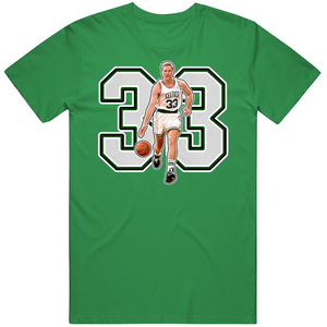 Larry Bird 33 The Goat Boston Basketball Fan T Shirt