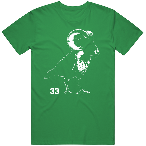 Larry Bird Bird Goat 33 Legend Boston Basketball Fan Green T Shirt