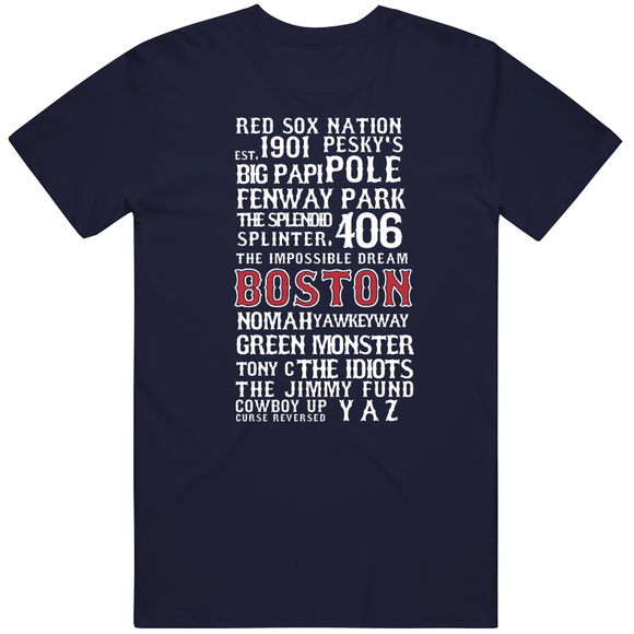 The Legend Of Boston Banner Boston Baseball Fan T Shirt