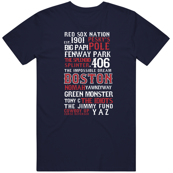 BeantownTshirts The Legend of Boston Banner Boston Baseball Fan V2 T Shirt Dog / Navy / 3 X-Large