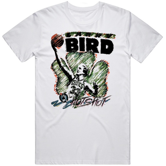 Retro Larry Bird Boston Basketball Fan Hot Shot T Shirt