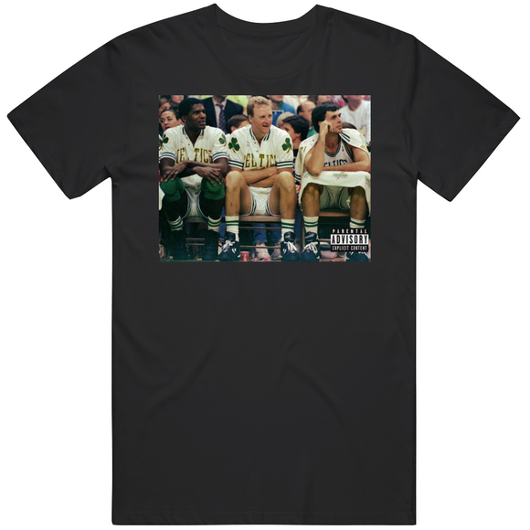 Larry Bird Parish McHale Album Cover Parody Boston Basketball Fan T Shirt