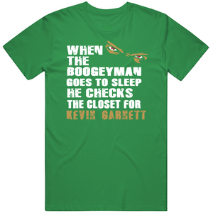 Kevin Garnett Boogeyman Boston Basketball Fan T Shirt