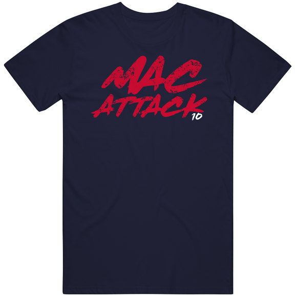 Mac Jones Mac Attack New England Football Distressed  T Shirt