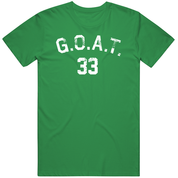 GOAT Greatest of all time Larry Bird Legend 33 Basketball Fan T Shirt