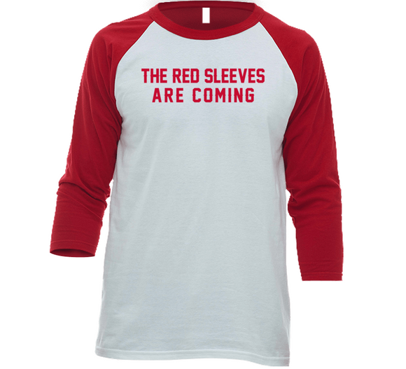 The Red Sleeves Are Coming New England Defense Football Fan V6 T Shirt