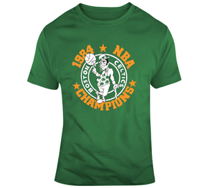 Larry Bird 1984 Boston Basketball Champions Retro T Shirt