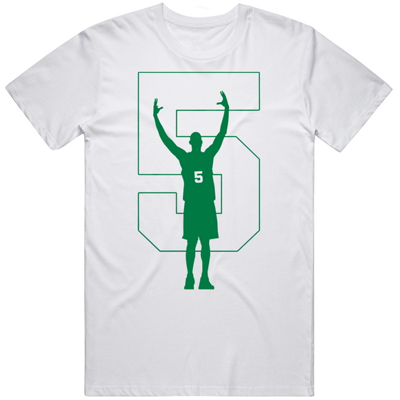 Kevin Garnett Number 5 Retirement Boston Basketball Fan  T Shirt
