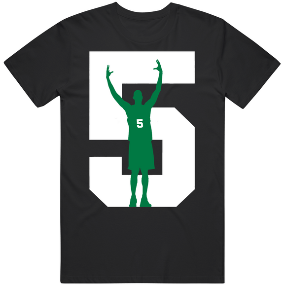 Kevin Garnett Number 5 Retirement Boston Basketball Fan v3 T Shirt