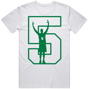 Kevin Garnett Number 5 Retirement Boston Basketball Fan V4  T Shirt