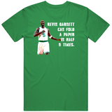 Kevin Garnett Paper Folding Quote Boston Basketball Fan T Shirt