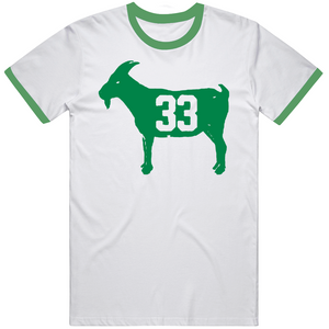 Larry Legend Bird Goat 33 Distressed Boston Basketball V2 T Shirt