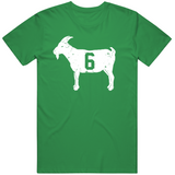 Bill Russell Legend Goat 6 Boston Basketball Fan Distressed T Shirt