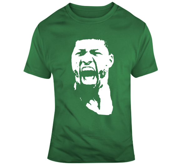 Boston Basketball Marcus Smart Big Head Silhouette Fan T Shirt