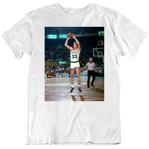 Retro Larry Bird Jump Shot Boston Basketball Fan T Shirt