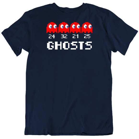 Ghosts Pac Man Parody New England Defense Football Fan T Shirt