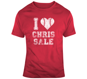 Chris Sale I Heart Boston Baseball Fan T Shirt