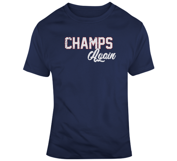 Champs Again New England Football Fan T Shirt