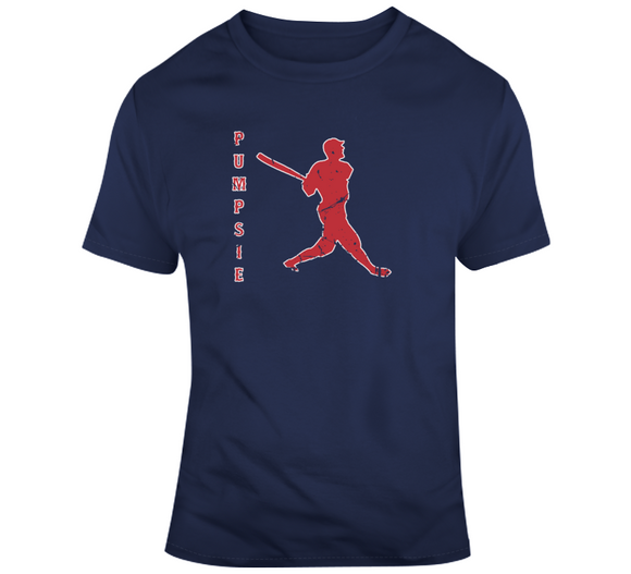 Pumpsie Green Silhouette Boston Baseball Fan Distressed T Shirt