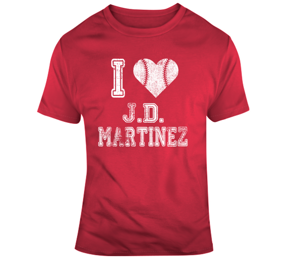JD Martinez I Heart Boston Baseball Fan T Shirt