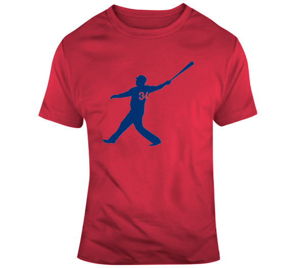 David Ortiz Big Papi Home Run Silhouette 34 Boston Baseball T Shirt