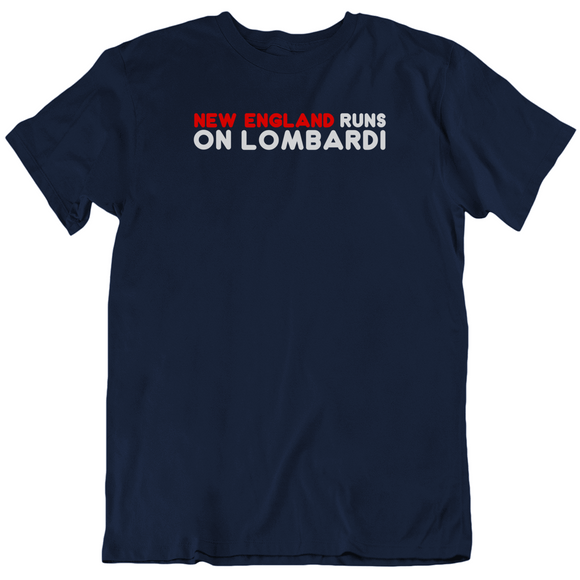 New England Runs On Lombardi City Of Champions Football Fan T Shirt