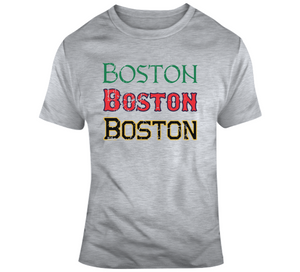 Boston Home Team Distressed Sports T Shirt