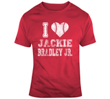 Jackie Bradley Jr I Heart Boston Baseball Fan T Shirt