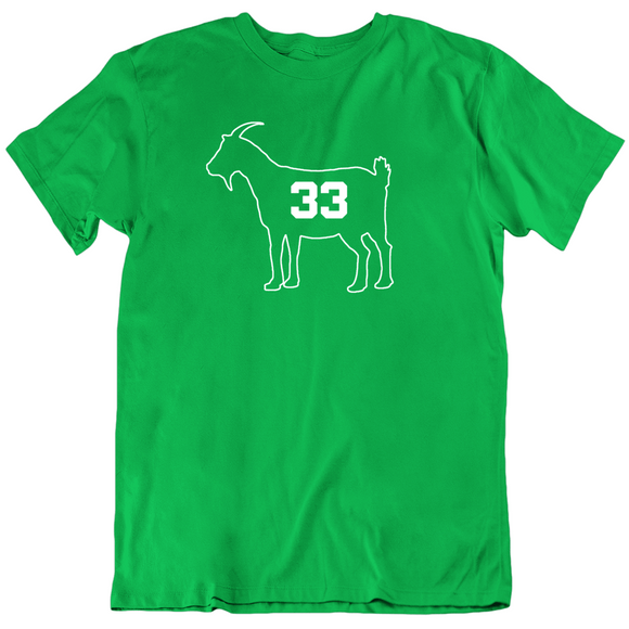 Larry Bird Goat 33 Outline Boston Basketball Fan v2 T Shirt