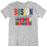 Boston City of Champions Boston Sports Fan Distressed T Shirt