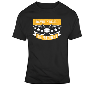 David Krejci For President Boston Hockey Fan T Shirt