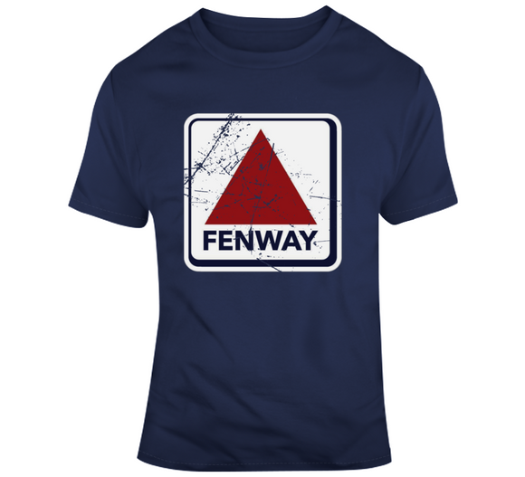 Fenway Sign Distressed Boston Baseball Fan T Shirt