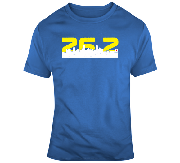 Boston Marathon inspired 26.2 miles City Skyline T Shirt