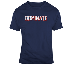 Dominate Distressed New England Football Fan T Shirt