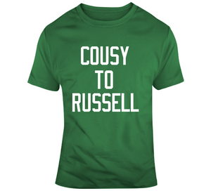 Cousy to Russell Boston Legends Basketball Fan T Shirt