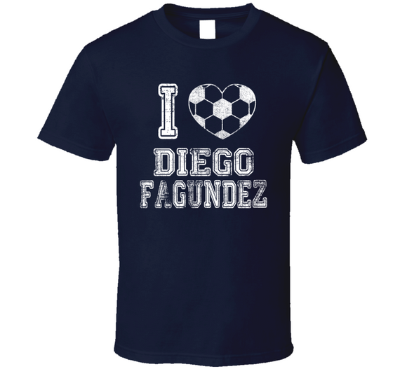 Diego Fagundez I Heart New England Soccer T Shirt